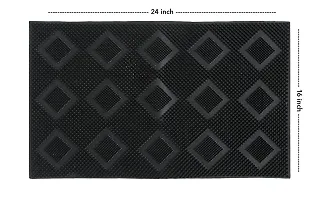 CASANEST Rubber Stud Mat for Outdoor and Office Space, Size=16X24 INCH, Clean Dust Doormat, Color=Black,-thumb1