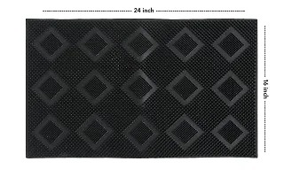 CASANEST Rubber Stud Mt, Outdoor Black Doormat,Size16x24 Inch,Non Slip MAt-thumb2