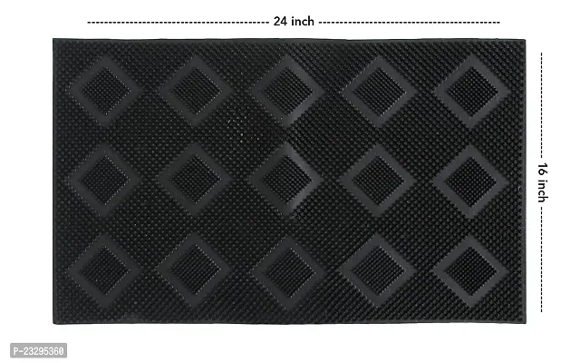 CASANEST Rubber Stud Mt, Outdoor Black Doormat,Size16x24 Inch,Non Slip MAt-thumb3