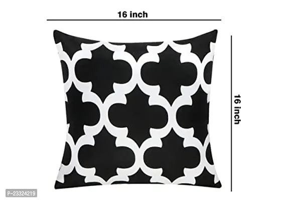 CASA-NEST Set of 5 Designer Decorative Throw Pillow/Cushion Covers with Heavy Zip  Premium Making, Multicolour (16x16) (Multi6)-thumb2