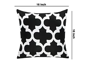 CASA-NEST 5 Piece Square HD Digital Print Decorative Soft Cotton Jute Cushion Cover Set/Throw Pillow Set for Sofa, Bedroom, Car- 16x16 inch / 41x41 cm, Multicolour (MULTI4)-thumb1