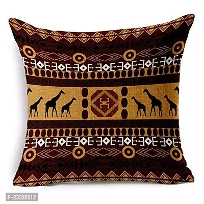 CASA-NEST 5 Piece Square HD Digital Print Decorative Soft Cotton Jute Cushion Cover Set/Throw Pillow Set for Sofa, Bedroom, Car- 16x16 inch / 41x41 cm, Multicolour (MULTI8)-thumb2