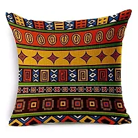 CASA-NEST 5 Piece Square HD Digital Print Decorative Soft Cotton Jute Cushion Cover Set/Throw Pillow Set for Sofa, Bedroom, Car- 16x16 inch / 41x41 cm, Multicolour (MULTI8)-thumb2