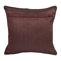 CASA-NEST Premium Silk Cotton Digital Cushion Cover,Set of 5 Pcs,Bed Cushion/Decorative Sofa Cushion (12X12, Brown)-thumb2