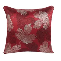 CASA-NEST Premium Silk Cotton Digital Cushion Cover,Set of 5 Pcs,Bed Cushion/Decorative Sofa Cushion (12X12, RED)-thumb1