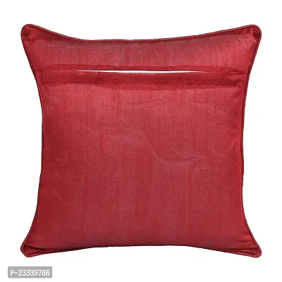 CASA-NEST Premium Silk Cotton Digital Cushion Cover,Set of 5 Pcs,Bed Cushion/Decorative Sofa Cushion (12X12, RED)-thumb3