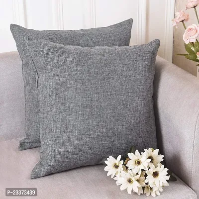 CASA-NEST Jute Cushion Cover 12x12 (Pack of 5) (Light Grey)