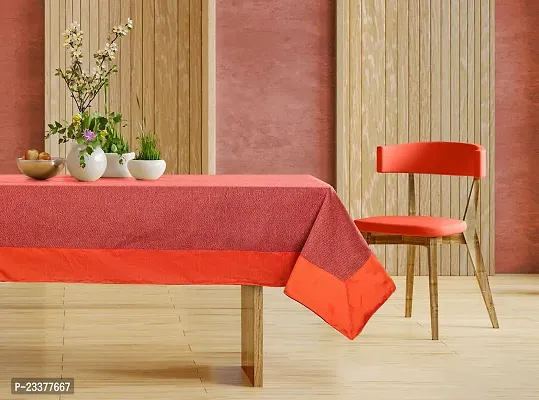 CASA-NEST 4 Seater Centre Table Cover, Table Cloth Plain Color Size 36x54 Inch, Washable Quality Cotton Jute Table Cover(orange)