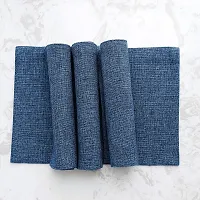 CASA-NEST Jute Table mats / Place mats Pack of 6 Table Mat Heat Resistant Dining Table Place Mats for Kitchen Table Wedding Party, 12 x 18 inches, (Navy BLUE-35) jutep001-thumb2