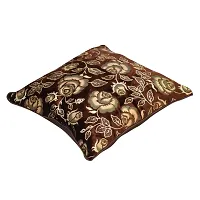 CASA-NEST Rose Embroidery Premium Cushion Cover,Size=12 X 12 inch,Set of 5 Pc,Bed Cushion Cover /Sofa Cushion Cover (Maroon)-thumb1