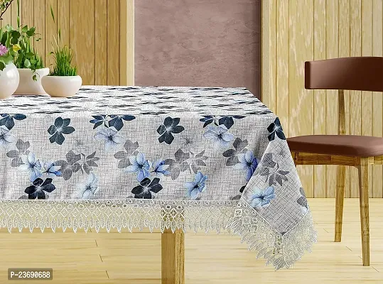 CASA-NEST Premium Cotton Cloth Table Cloth with Stiched Lace, Washable Quality Centre Table Cover, Size 40x60 Inch, Pack of 1 pc (color10)-thumb0