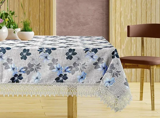 CASA-NEST Premium Cotton Cloth Table Cloth with Stiched Lace, Washable Quality Centre Table Cover, Size 40x60 Inch, Pack of 1 pc (color10)