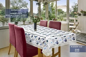 CASA-NEST Premium Cotton Cloth Table Cloth with Stiched Lace, Washable Quality Centre Table Cover, Size 40x60 Inch, Pack of 1 pc (color10)-thumb1
