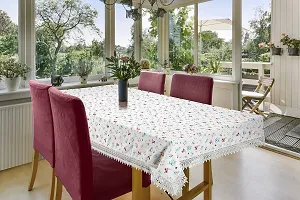 CASA-NEST Premium Cotton Cloth Table Cloth with Stiched Lace, Washable Quality Centre Table Cover, Size 40x60 Inch, Pack of 1 pc (Color1)-thumb2