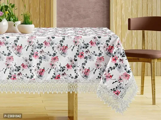 CASA-NEST Premium Cotton Cloth Table Cloth with Stiched Lace, Washable Quality Centre Table Cover, Size 40x60 Inch, Pack of 1 pc (color6)