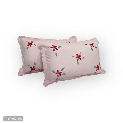 CASA-NEST Embroided Design Cotton Pillow Cover Size-17x27 Luxury Pillow Cover Set of 2 Piece .(Multi 12)