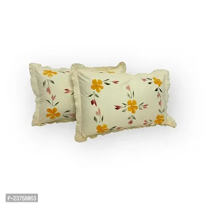 CASA-NEST Embroided Design Cotton Pillow Cover Size-17x27 Luxury Pillow Cover Set of 2 Piece .(Multi 9)