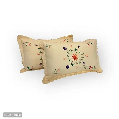CASA-NEST Embroided Design Cotton Pillow Cover Size-17x27 Luxury Pillow Cover Set of 2 Piece .(Multi 8)