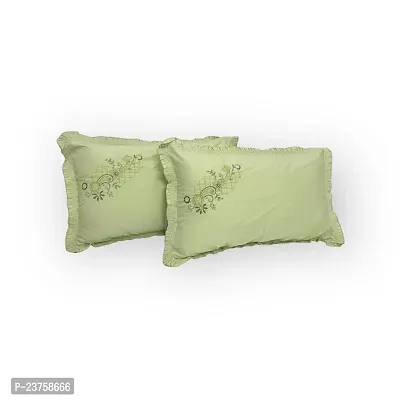 CASA-NEST Embroided Design Cotton Pillow Cover Size-17x27 Luxury Pillow Cover Set of 2 Piece .(Multi 3)