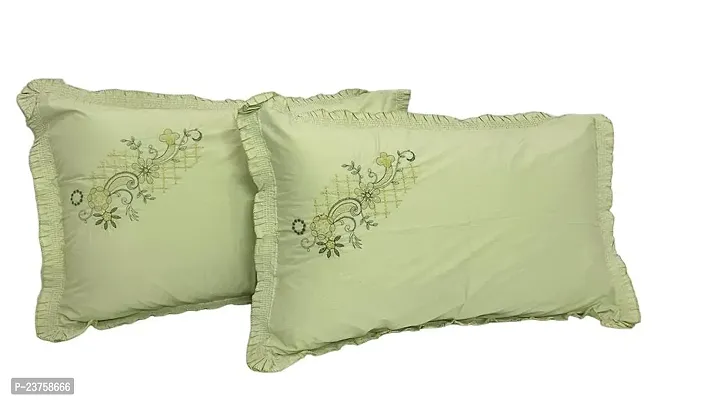 CASA-NEST Embroided Design Cotton Pillow Cover Size-17x27 Luxury Pillow Cover Set of 2 Piece .(Multi 3)-thumb2