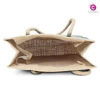 CASA-NEST Jute Bags For Lunch For Men | Jute Bags With Zip | Jute Tote Bag | Jute Tiffin Bags | Printed Jute Bag | Jute Carry Bag | Jute Bag Medium Size | Size: 30(L) X10(B) X35(H) CM-thumb1