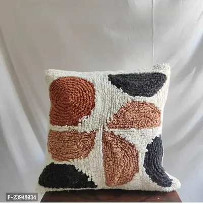 Classic Hand Tufted Cotton Cushion Covers, Size 16x16 Pack of 2 pc (Design - 4)