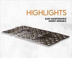 CASA-NEST Anti Skid Mat for Bathroom Floor Transparent Mat Foot Mat Design Bathroom Anti Slip Mat with Suction Cups  Drain Holes 37x70 cm (Brown)-thumb1