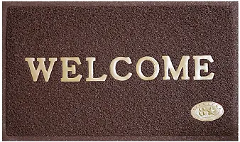 Trendy PVC Welcome Doormat for Home Entrance Outdoor Brown-thumb2