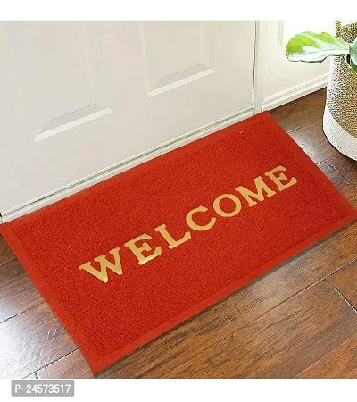 Trendy PVC Welcome Doormat for Home Entrance Outdoor Red-thumb3