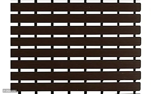 CASA-NEST PVC Anti Slip Skid Proof Shower Bath Mat, Chocolate Brown (61 x 45 cm)