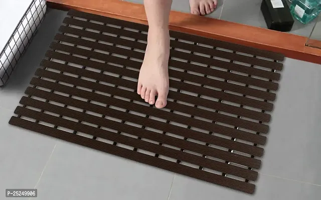 CASA-NEST PVC Shower mat for Bathroom(17 Inch X 24 Inch) Anti Slip, Chocolate Brown, Bath MAT naxan001