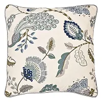 CASA-NEST Cotton Cushion Cover, Soft Jaipuri Printed Set of 6pcs, Size:-16x16 inch, Cushion for Sofa/Room, Color: Blue 001-thumb1