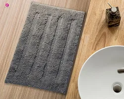 CASA-NEST Absorbent Microfiber Material for a Luxurious Shower Experience, Soft and Safe Bath Mat - Non-Slip Anti Skid Water Absorbing Bath Mat, Size= 16 x 24 Inches (Grey)-thumb2