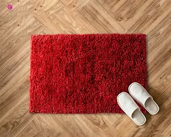 CASA-NEST Anti Slip Mat for Bathroom Microfiber Bath Mat Water Absorbing Bathroom Mat Door Mat Size= 16 x 24 Inches (Maroon)-thumb1