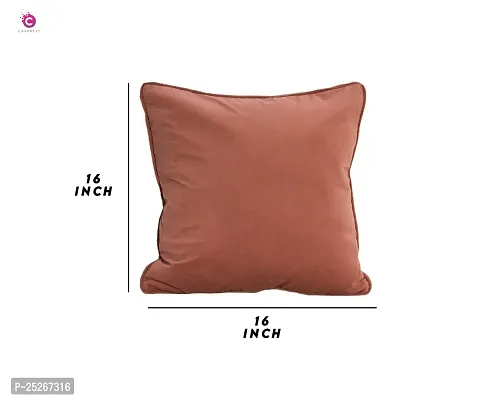 CASA-NEST Holland Reversible Cushion Cover for Couch and Sofa Bedroom Soft Square Decorative Cushion Cover, Size= 16 x 16 Inches, (Pack of 5) (Pink)-thumb2