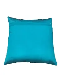 CASA-NEST Premium HD+Foil Print Lehar Cushion Cover, Pack of 5 Pc, Bed Cushion/Decorative Sofa Cushion (Size:16x16Inch) (Aqua)-thumb2