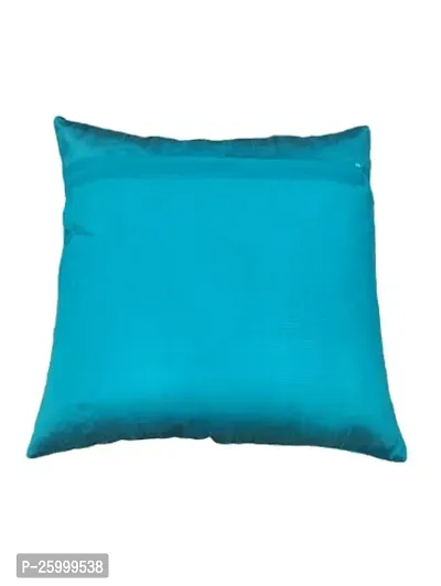 CASA-NEST Premium HD+Foil Print Lehar Cushion Cover, Pack of 5 Pc, Bed Cushion/Decorative Sofa Cushion (Size:16x16Inch) (Aqua)-thumb3