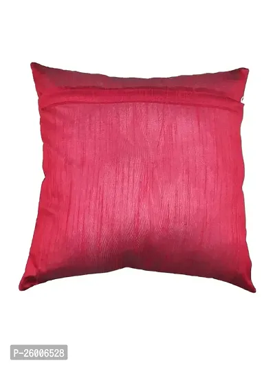 CASA-NEST Premium HD+Foil Print Lehar Cushion Cover, Pack of 2 Pc, Bed Cushion/Decorative Sofa Cushion (Size:16x16Inch) (Red)-thumb3