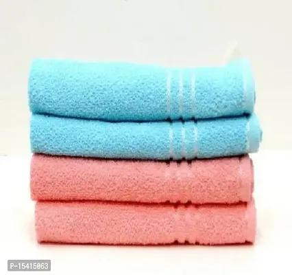 PVA Cotton 300 GSM 14 x 21 Inch Hand Towel Set??(Pack of 4)