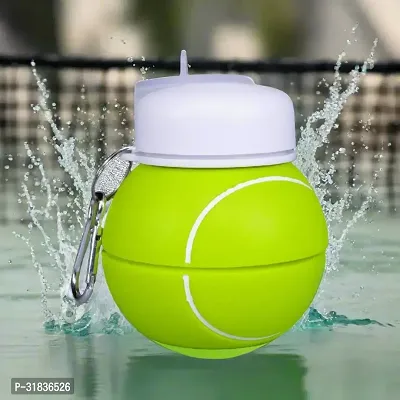 Silicone Expandable Foldable Tennis Ball Silicone Water Bottle 550 ml-thumb0