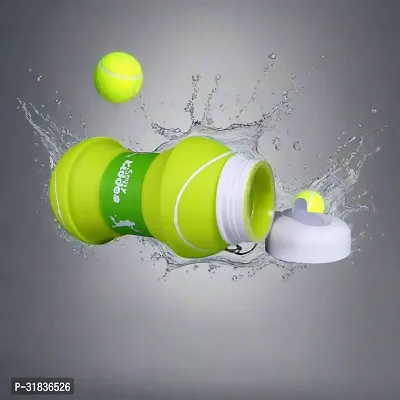 Silicone Expandable Foldable Tennis Ball Silicone Water Bottle 550 ml-thumb5