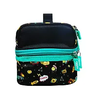 Double Decker Lunch Bag V2 Space Theme Black-thumb3