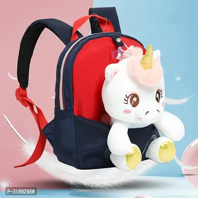 Unicorn Plush Toy Backpack -Blue-Red-thumb0