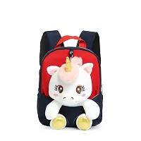 Unicorn Plush Toy Backpack -Blue-Red-thumb1