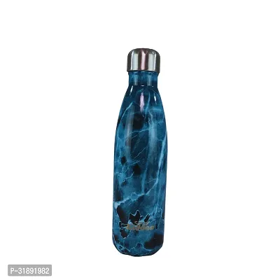 500 ml Stainless Steel Water Bottle - Marble Print Blue