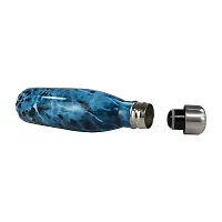 500 ml Stainless Steel Water Bottle - Marble Print Blue-thumb1