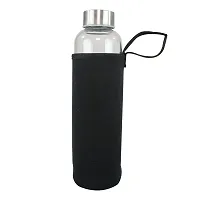 Glass Bottles With Removable Stainless Steel Infuser Black-thumb2