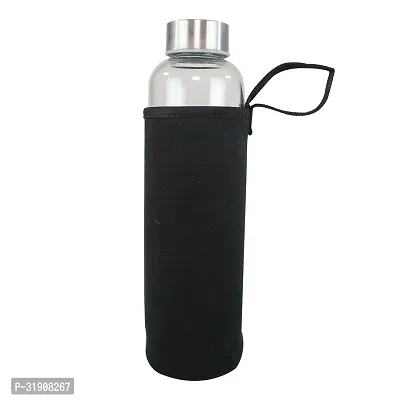 Glass Bottles With Removable Stainless Steel Infuser Black-thumb3