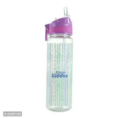 Straight Water Bottle With Flip Top Nozzle Ribbon Theme