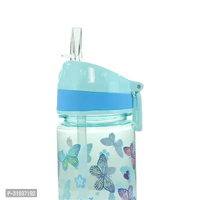 Straight Water Bottle With Flip Top Nozzle Butterfly-thumb3